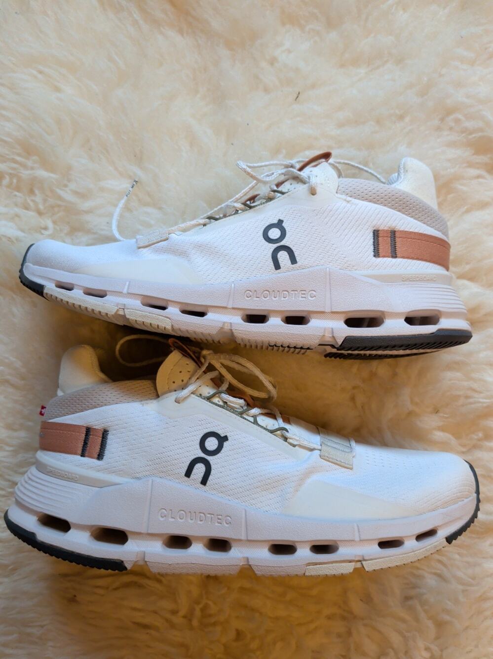 On Cloudnova 2 Women's Shoes Size 7.5 US 3WE30593131 Ivory Sandstone Tan White